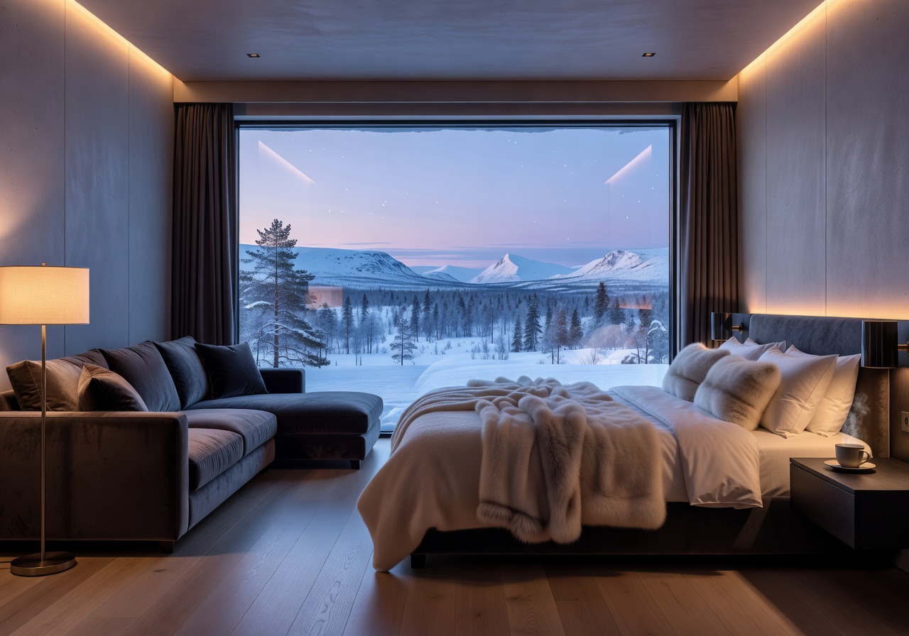 arctic luxury suite interior lapland