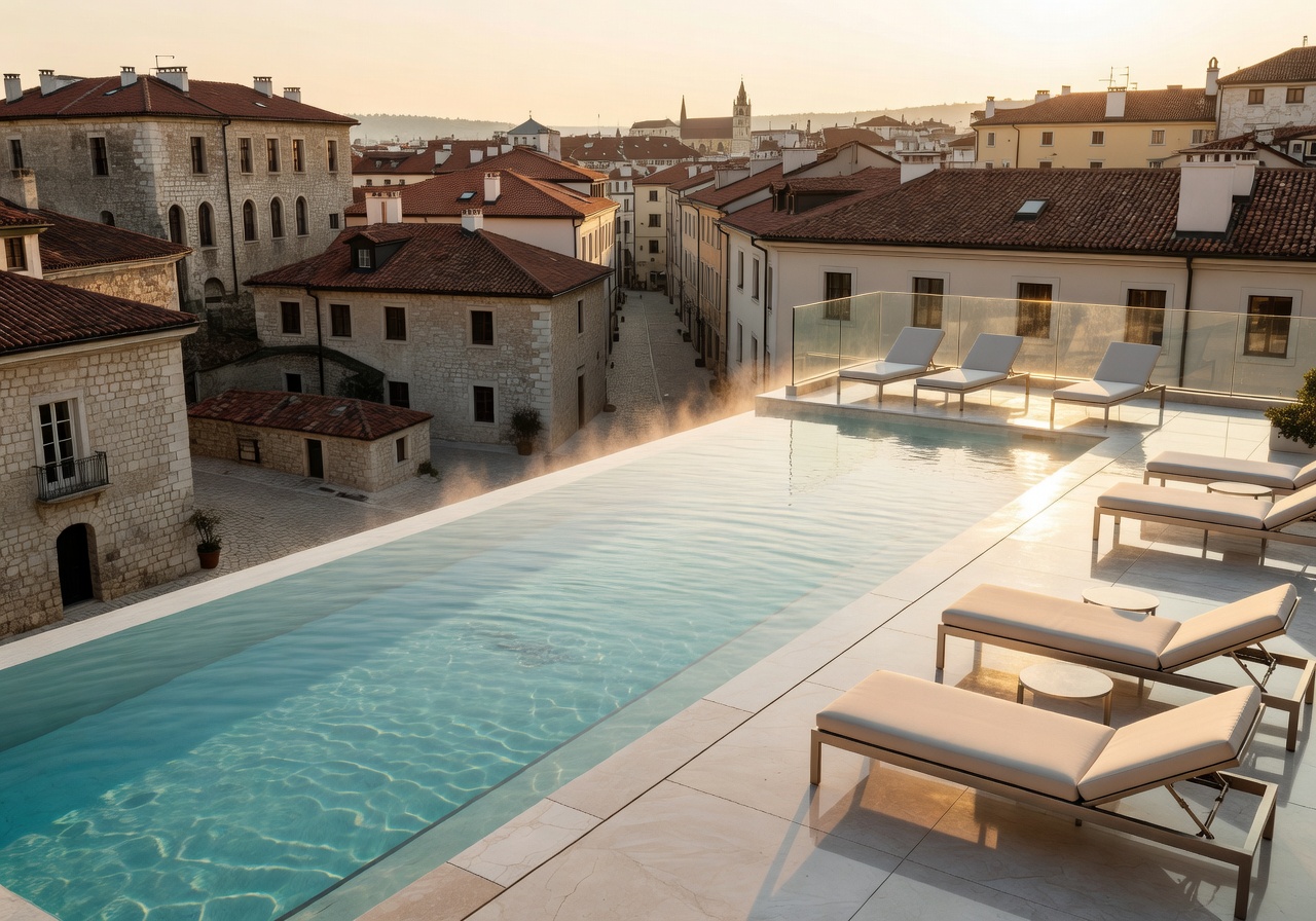 heated infinity pool rooftop luxury europe
