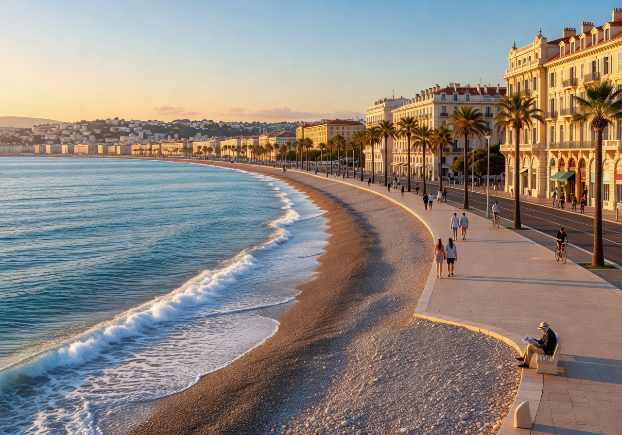 nice france promenade des anglais coastline