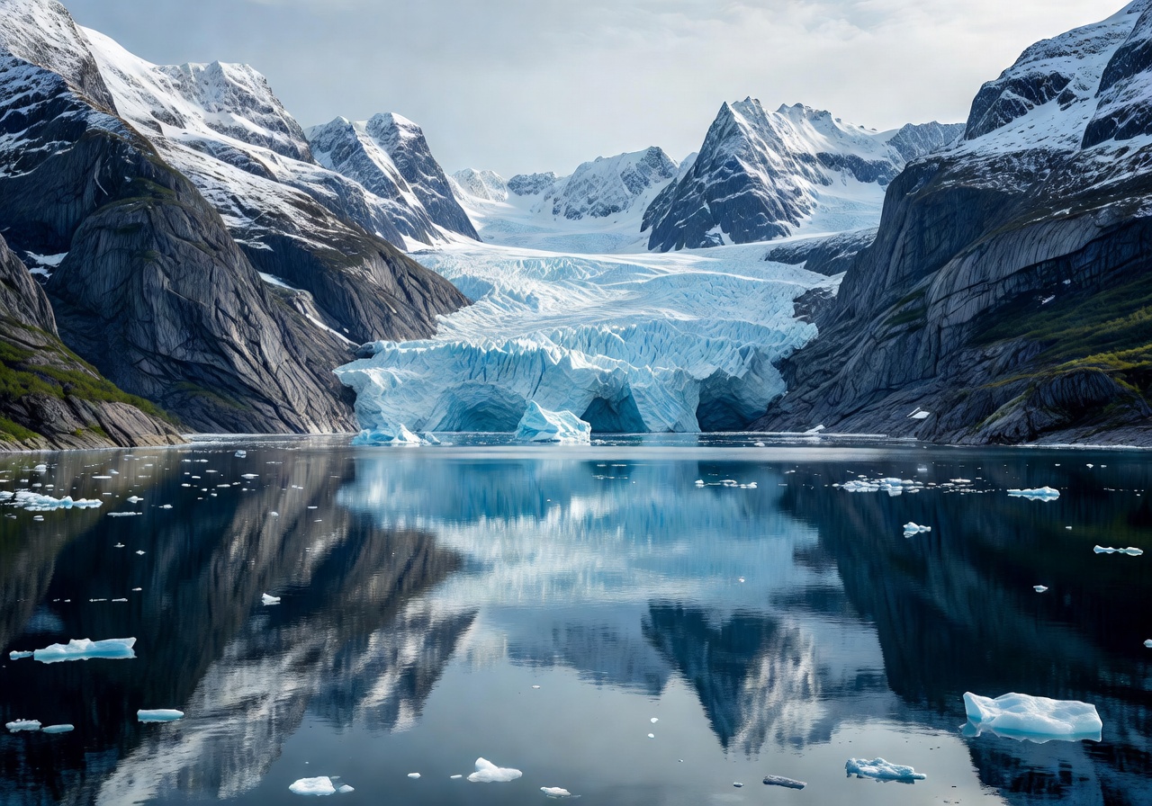 norway fjord landscape mountain glacier
